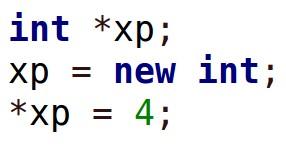 new Pointers are also especially useful to use with the new command The new command will create a variable (box) of the type