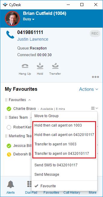 How to Transfer Calls Agents can transfer calls when an active call is visible in their CyDesk Web screen. There are two types of transfers allowed in CyDesk Web, Supervised and Unsupervised.