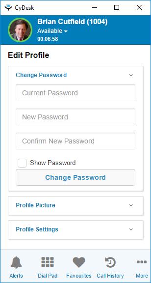 Customising CyDesk Web to meet your preferences. This page provides some examples on how to set up your personal profile settings.