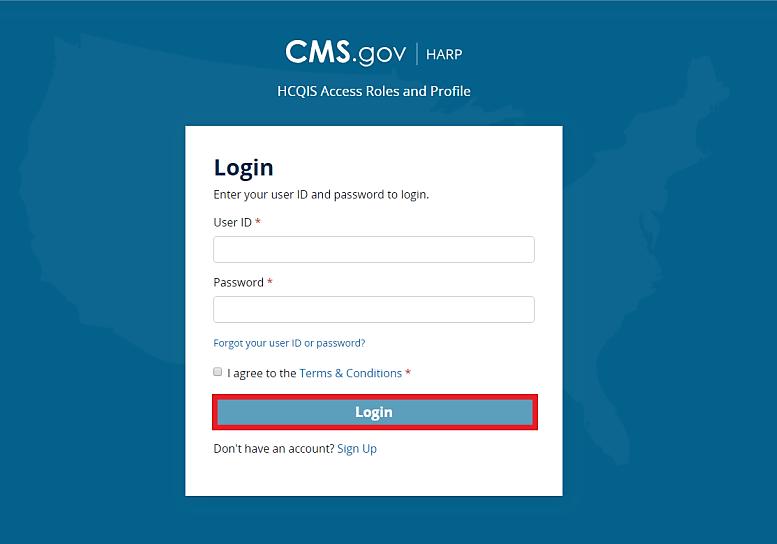 Two-Factor Authentication Enter your newly created User ID and password, agree to the Terms and Conditions, and then click Login.