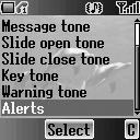 4 move to On or Off Warning tone The Warning tone indicates a low battery.