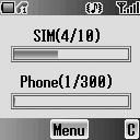 Memory status Memory status shows how many locations are available in each Contacts list. You can copy entries the other Contacts list. From Contacts menu 1. 4 move to Memory status 3.