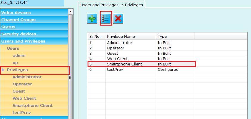 Configure Channel groups for Smartphone Client privilege