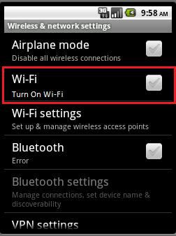 Networks and select Turn ON Wi-Fi.