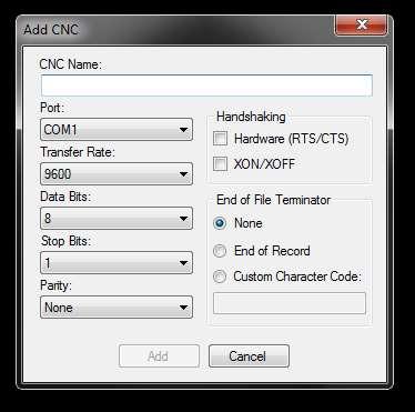 CNC Transfer 2.5.2 Send This command allows you to send the contents of the editor via the serial port to the selected CNC machine.
