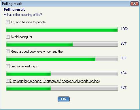 The attendee s Polling result window 6 Remote Support This function simplifies the access to another computer so that you can control and support it.
