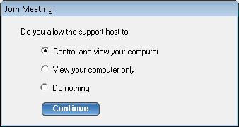 Supportee allows supporter to Control and view your computer If the supportee