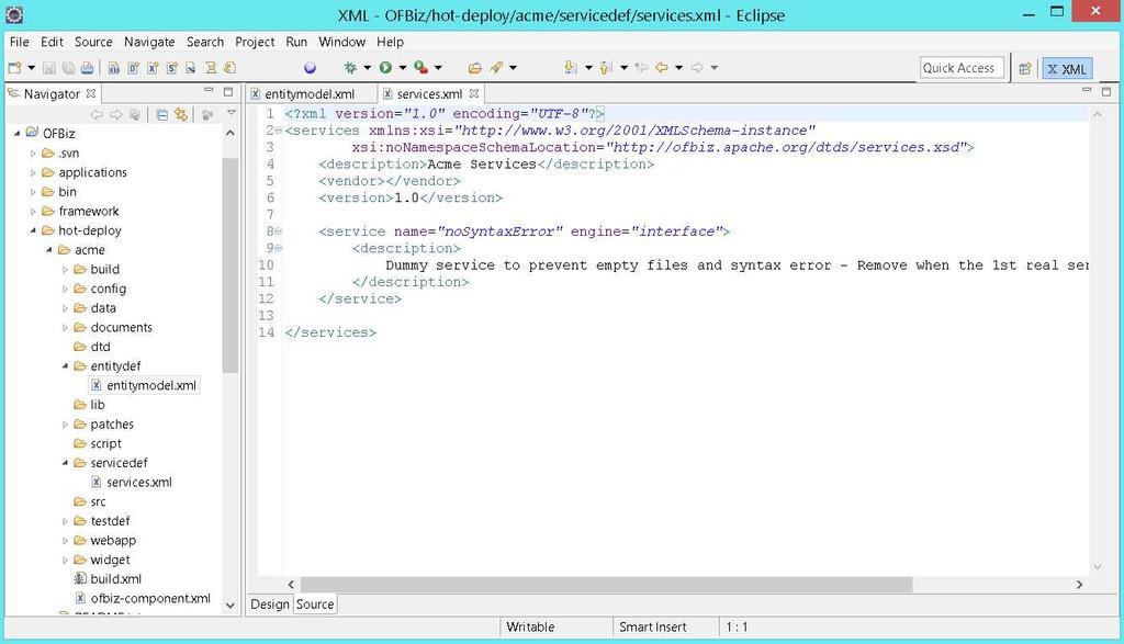 How To Set Up Your IDE If you are using Eclipse, then try using the XML perspective