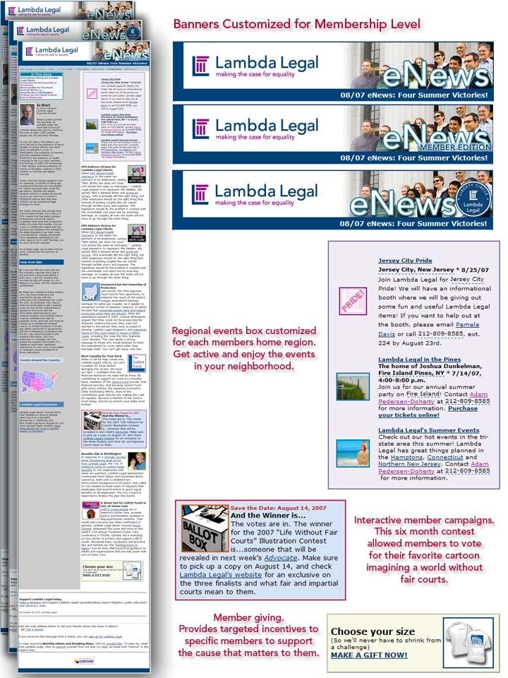 Lambda Legal: Email Newsletter Informative, wellwritten, and cleanly designed Customize