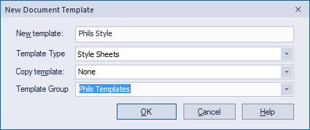 1) Using the Resources view, right-click in the User Template section and select Create New Template.