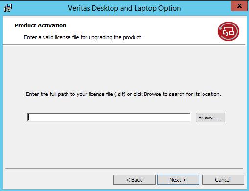 Figure 4 Veritas Desktop and Laptop Option Database Backup option Note: This is an optional step during upgrade process.