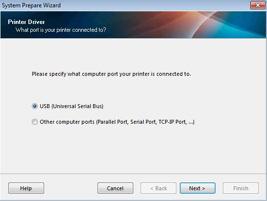6 10. Verify that USB (Universal Serial Bus) is selected and click Next. 11.