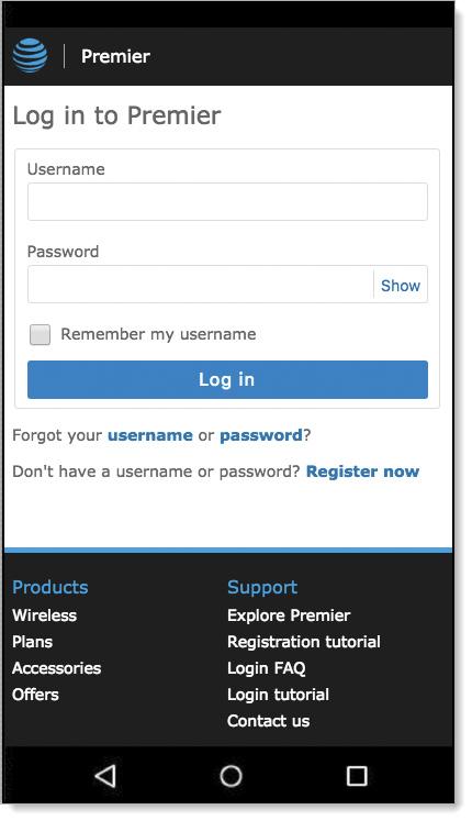 Mobile Premier Online Care homepage Mobile-optimized management After logging in to Premier Online Care, you ll see the homepage as usual.