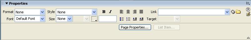 3.6 Changing the Appearance of the Page a. Click on the Page Properties Button in the Properties Window or select Page Properties from the Modify menu at the top of the page. b.