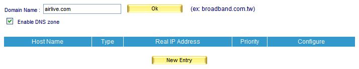 11.6.2 Mapping between Servers (Web / FTP / Mail) and Domain Name Preparation 1. Apply to ISP for two fixed IP ADSL Internet connections The fixed IP of WAN1 is 61.11.11.10 ~ 61.11.11.14 The fixed IP of WAN2 is 211.