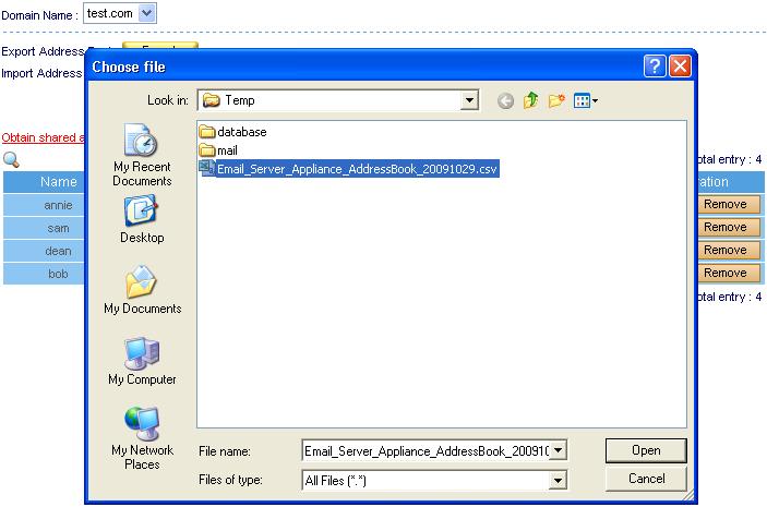 Figure 4-42 Choose file to import Address Book Figure 4-43 Confirm to import Address Book Import Address Book from LDAP