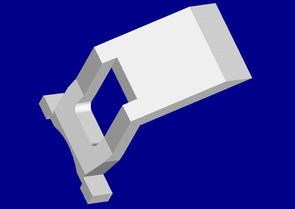 The geometry of the bracket was modelled in Pro/Engineer 3D-modelling software, Figure 2. The dimensions were given in millimetres.