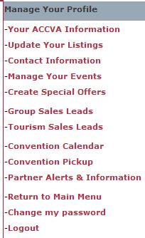Group Sales Leads In Group Sales Leads (for Meeting Planners), your options are listed above the navigation bar. Click Search This Section to find specific leads.