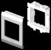 50 Adapters for the service pole s socket boxes 65 mm. width White RAL 9010 (Part no. 93xxx-2) Aluminium RAL 9006 (Part no.
