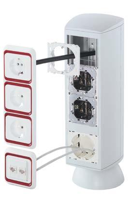 The use of a box is recommended for electrical protection of data sockets.
