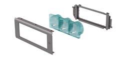 Flat plate 1 RJ45 Flat plate 2 RJ45 Angled plate 2 RJ45 Compatible with: Systimax solutions. Universal type Keystone.
