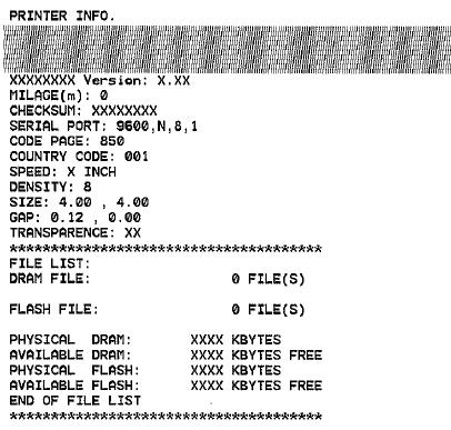 3.3 Diagnostics Diagnostics Print Config. Dump Mode Rotate Cutter 3.3.1 Print Config. This feature is used to print current printer configuration to the label.