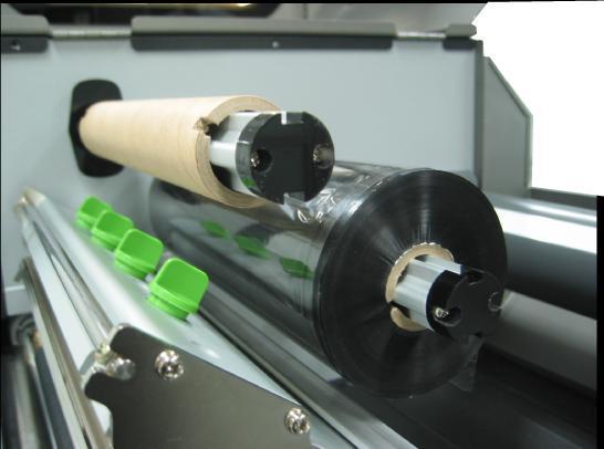 5. Thread the ribbon through the ribbon sensor slot and print