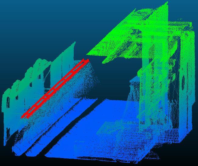Resulting 3d point cloud of RMSS of indoor