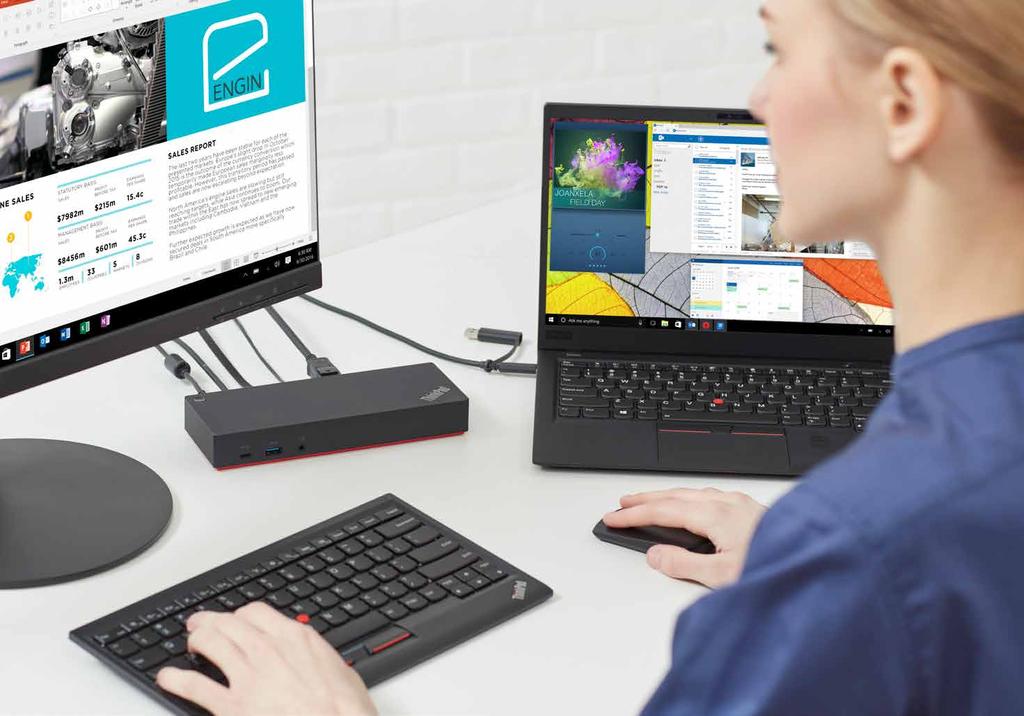 WHY LENOVO DOCKING SOLUTION Lenovo docking stations are exclusively designed for ThinkPad laptops; they help the user increase productivity through high-speed connectivity and expanded peripherals