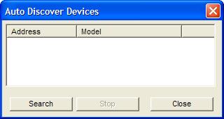 Tools Menu Command Descriptions Auto Discover Devices: Selecting Auto Discover Devices will have the Client software search the network for active FaxFinder units that are on the same network.