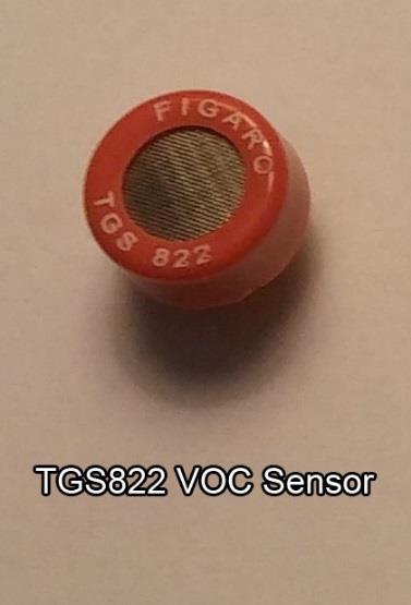 VOC Sensors TGS822: 50-1000 ppm detection range.