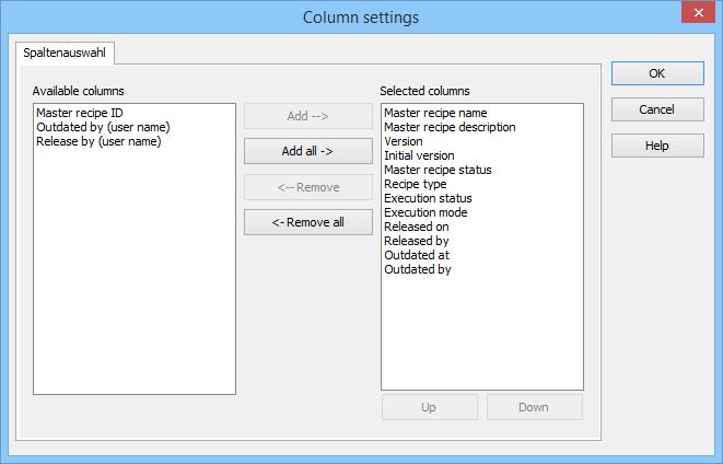 Engineering in the Editor Column selection