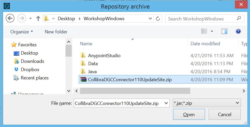 Installing the Data Governance Center Connector Browse