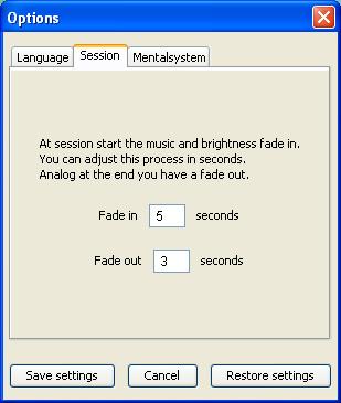 With the file card "Language" you can set the programms language.