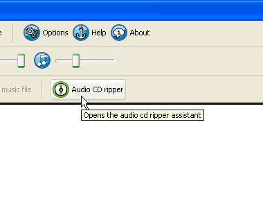 Last chapter Startpage Next chapter The CD ripper: You can convert normal audio cds to your hard