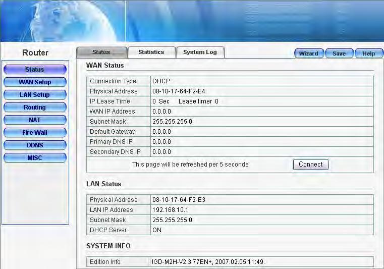 3 configuration This 4-Port Broadband Router provides a Web-browser management mode that uses the Webbased user interface presented in this section. Once you ve logged in (Section 2.