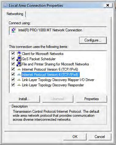 4. On the Internet Protocol (TCP/IP) Properties screen, select Obtain an IP address automatically and Obtain DNS server address automatically ; then click OK to return to the Local Area Connection