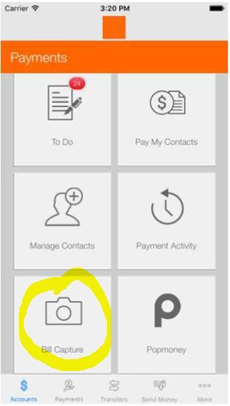 6 Bill Capture: The new Bill Capture feature of BillPay on the Mobile App takes going green to a new level!