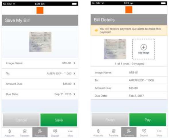 Begin by selecting Bill Capture from the Payments landing screen. Select Bill Capture from the Payments landing screen.