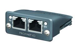 Options for Emotron TSA Ethernet - Profinet IO 1-port Industrial Ethernet option module for Profinet IO (RT) protocol.