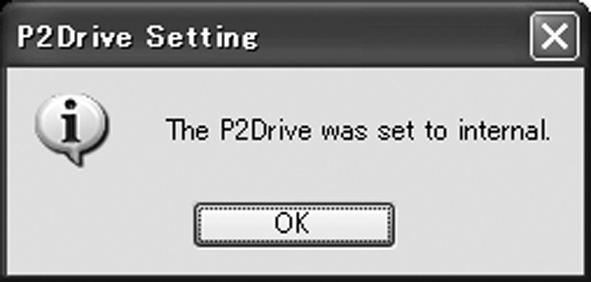 8. Setting the internal P2 drive To use a personal computer in which the P2 drive is incorporated in the 5-inch bay, install the P2 card software, connect the P2 drive to the personal computer, then