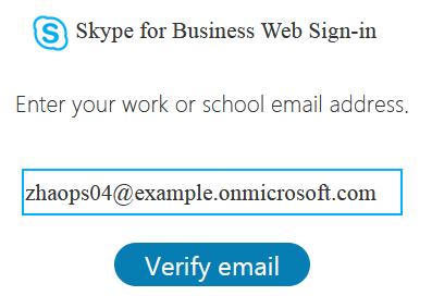 Deploying Phones for Use with Microsoft Skype for Business Server 4. Enter the URL into the web browser. 5. On the Skype for Business Authentication website, enter your email address (e.g., zhaops04@example.