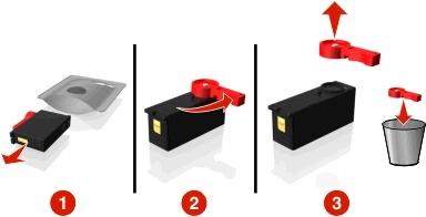 Ordering and replacing supplies 14 If your ink cartridge comes with a twist cap, then remove the cap. 2 Insert each ink cartridge.