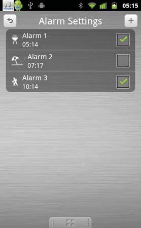4 Tap Tip You can set an alarm for your favorite outdoor