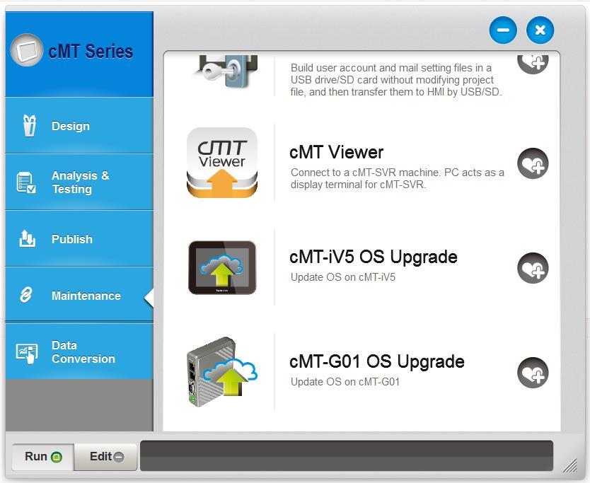 Updating Web Package and OS cmt-g01 Web Package and OS can be updated through Ethernet.