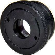 4 OC-0040 Plano-convex lens f=40 mm in C25 mount A plano-convex lens with a diameter of 22 mm and a focal length of 40 mm is mounted into a C25 mount with a free opening of 20 mm.