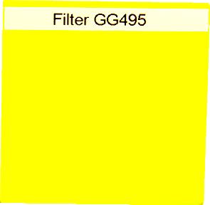 visible part  56 OC-0980 Filter UG11 in C25 mount This coloured glass filter has a diameter of 20 mm and a thickness of 3 mm and is used to transmit the UV radiation around 320 nm and