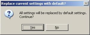 Default button By clicking the Default button, all the properties on Scanner page are set to default.