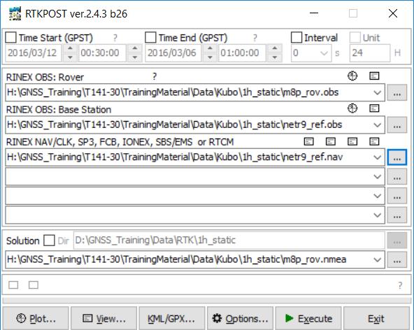 Prepare Data Base Station Data RINEX OBS File RINEX NAV File Rover (User) Data RINEX OBS File Select