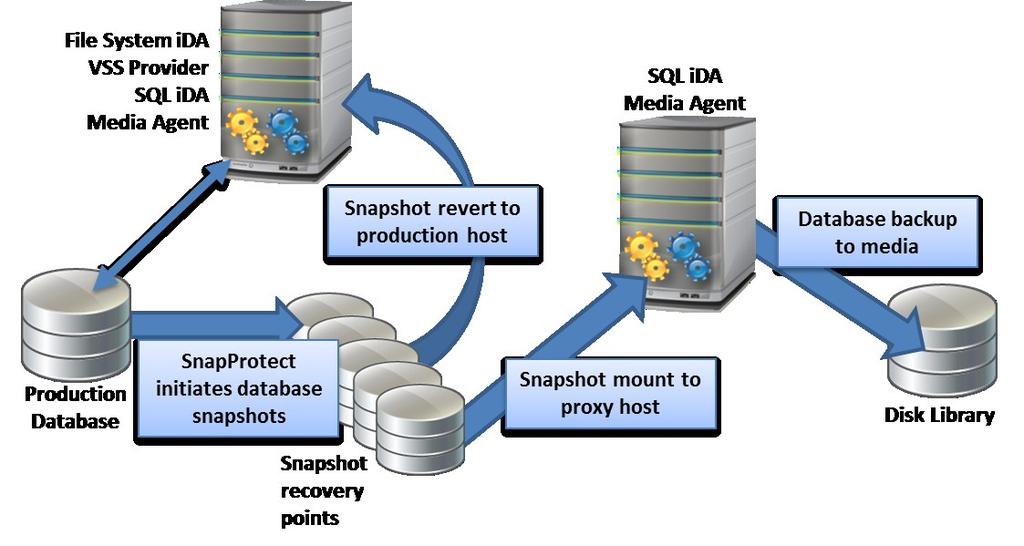 Application Data on Raw Device Mapping SnapProtect Technology - 34 When the VSA agent protects VMware virtual machines it can perform disk, volume, or file level snapshots of VMDK files.